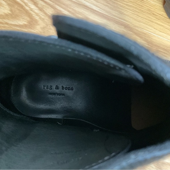 Rag & Bone Driscoll Chelsea Fur and Leather Boots Size 36.5 Black - Picture 12 of 14